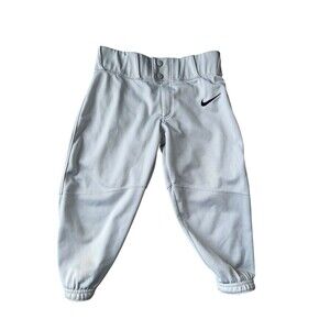 Nike Vapor Dri-Fit Kids Baseball Pants Size Medium Gray
